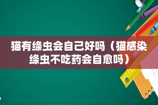 猫有绦虫会自己好吗（猫感染绦虫不吃药会自愈吗）