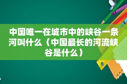 中国唯一在城市中的峡谷一条河叫什么（中国最长的河流峡谷是什么）