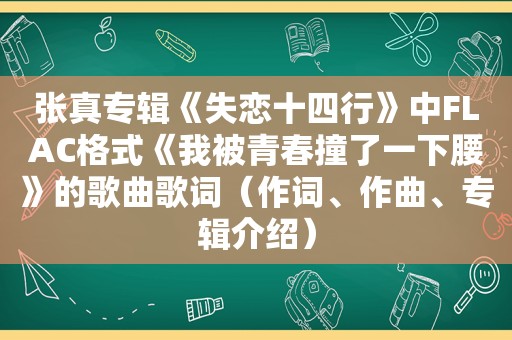 张真专辑《失恋十四行》中FLAC格式《我被青春撞了一下腰》的歌曲歌词（作词、作曲、专辑介绍）