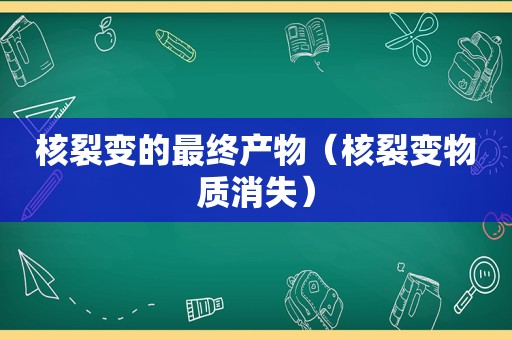 核裂变的最终产物（核裂变物质消失）