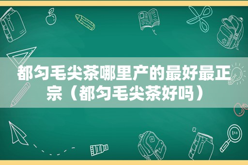 都匀毛尖茶哪里产的最好最正宗（都匀毛尖茶好吗）