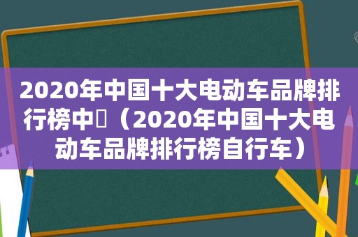 2020年中国十大电动车品牌排行榜中囯（2020年中国十大电动车品牌排行榜自行车）