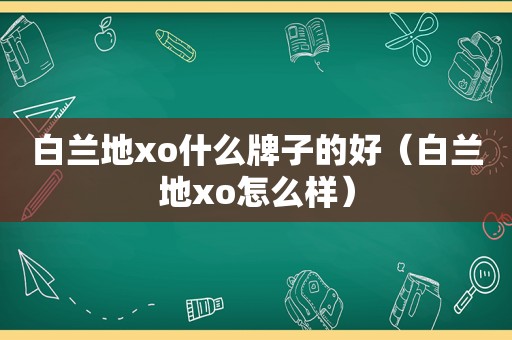 白兰地xo什么牌子的好（白兰地xo怎么样）