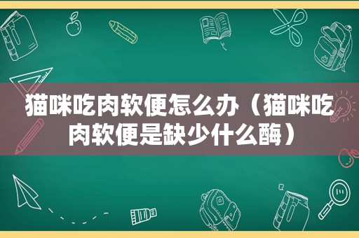 猫咪吃肉软便怎么办（猫咪吃肉软便是缺少什么酶）