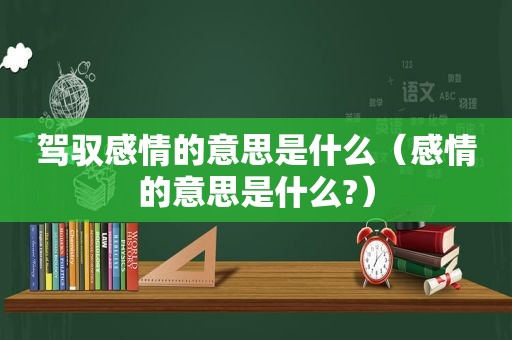 驾驭感情的意思是什么（感情的意思是什么?）