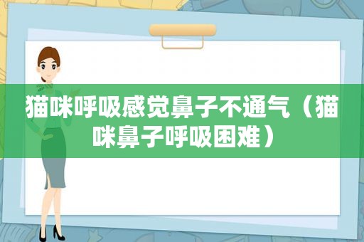 猫咪呼吸感觉鼻子不通气（猫咪鼻子呼吸困难）