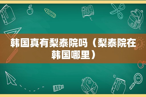 韩国真有梨泰院吗（梨泰院在韩国哪里）