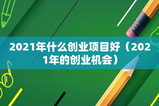 2021年什么创业项目好（2021年的创业机会）