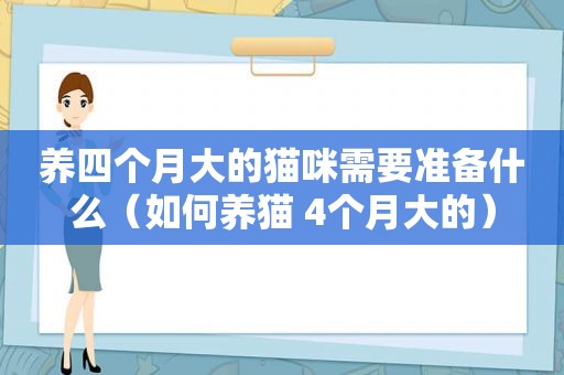 养四个月大的猫咪需要准备什么（如何养猫 4个月大的）