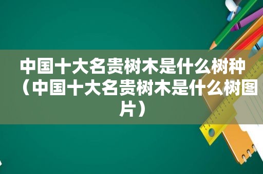 中国十大名贵树木是什么树种（中国十大名贵树木是什么树图片）