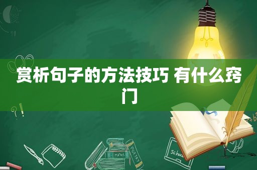 赏析句子的方法技巧 有什么窍门