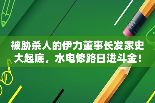 被胁杀人的伊力董事长发家史大起底，水电修路日进斗金！