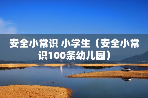 安全小常识 小学生（安全小常识100条幼儿园）