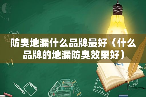 防臭地漏什么品牌最好（什么品牌的地漏防臭效果好）