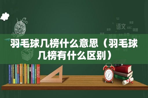 羽毛球几榜什么意思（羽毛球几榜有什么区别）