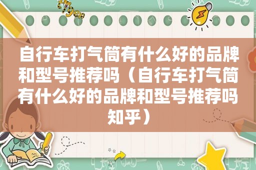 自行车打气筒有什么好的品牌和型号推荐吗（自行车打气筒有什么好的品牌和型号推荐吗知乎）