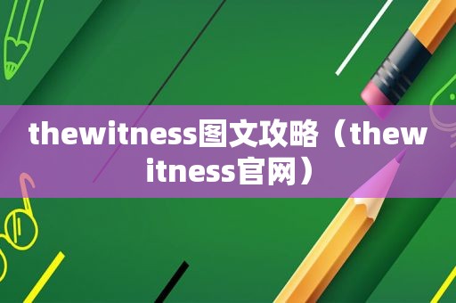 thewitness图文攻略（thewitness官网）