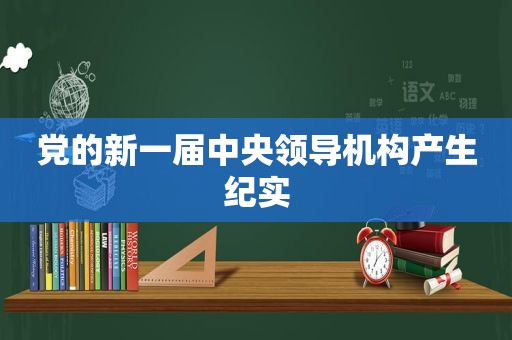 党的新一届 *** 机构产生纪实