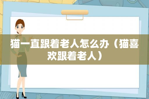 猫一直跟着老人怎么办（猫喜欢跟着老人）