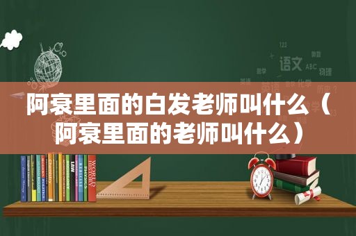 阿衰里面的白发老师叫什么（阿衰里面的老师叫什么）