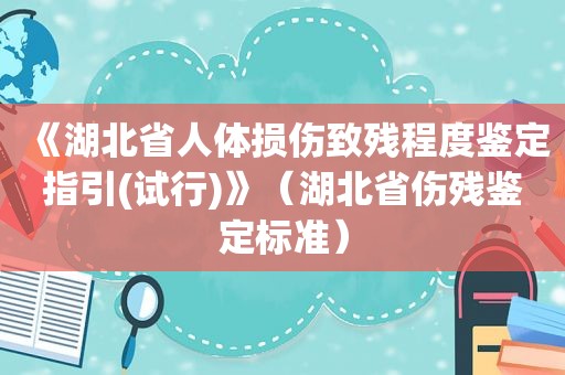 《湖北省人体损伤致残程度鉴定指引(试行)》（湖北省伤残鉴定标准）