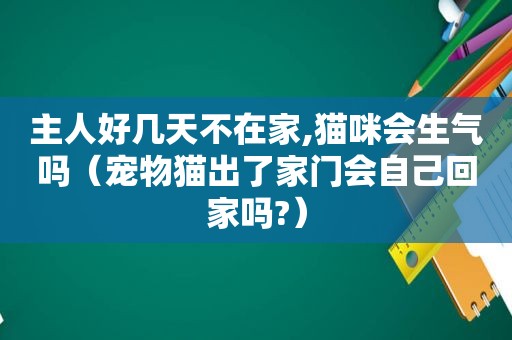 主人好几天不在家,猫咪会生气吗（宠物猫出了家门会自己回家吗?）