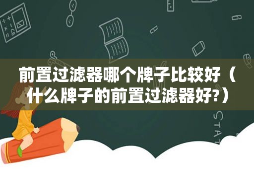 前置过滤器哪个牌子比较好（什么牌子的前置过滤器好?）