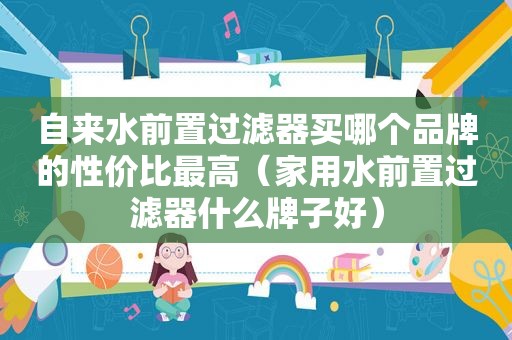 自来水前置过滤器买哪个品牌的性价比最高（家用水前置过滤器什么牌子好）