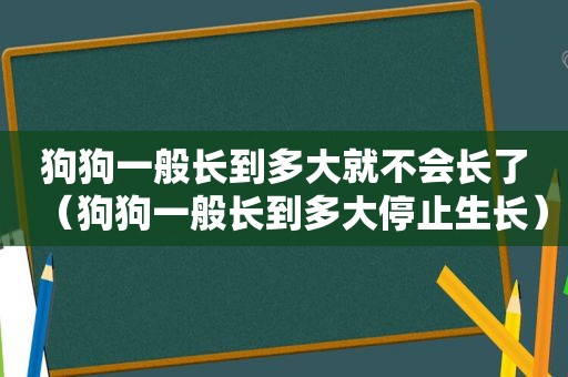 狗狗一般长到多大就不会长了（狗狗一般长到多大停止生长）