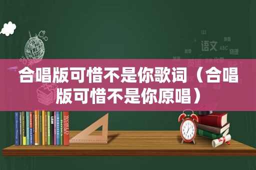 合唱版可惜不是你歌词（合唱版可惜不是你原唱）