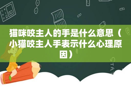 猫咪咬主人的手是什么意思（小猫咬主人手表示什么心理原因）