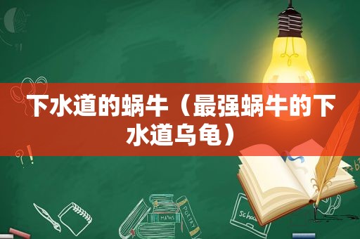 下水道的蜗牛（最强蜗牛的下水道乌龟）