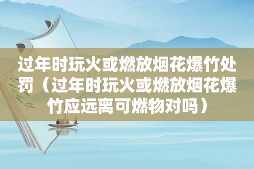 过年时玩火或燃放烟花爆竹处罚（过年时玩火或燃放烟花爆竹应远离可燃物对吗）