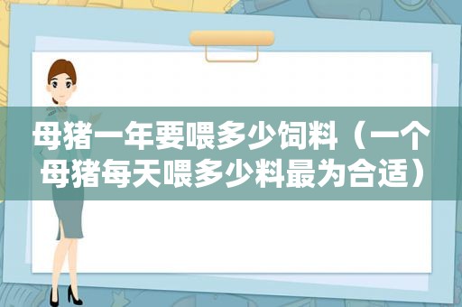 母猪一年要喂多少饲料（一个母猪每天喂多少料最为合适）