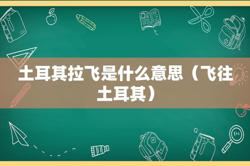 土耳其拉飞是什么意思（飞往土耳其）