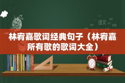 林宥嘉歌词经典句子（林宥嘉所有歌的歌词大全）