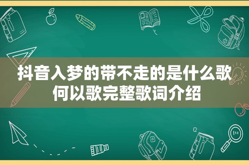 抖音入梦的带不走的是什么歌 何以歌完整歌词介绍