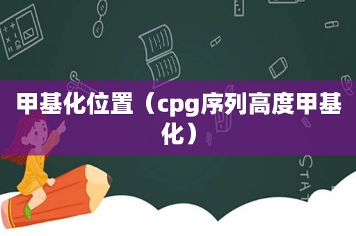 甲基化位置（cpg序列高度甲基化）