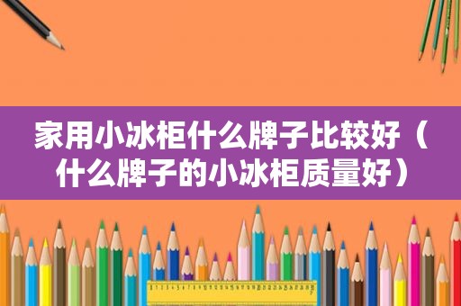 家用小冰柜什么牌子比较好（什么牌子的小冰柜质量好）