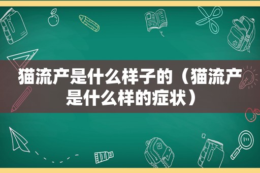 猫流产是什么样子的（猫流产是什么样的症状）