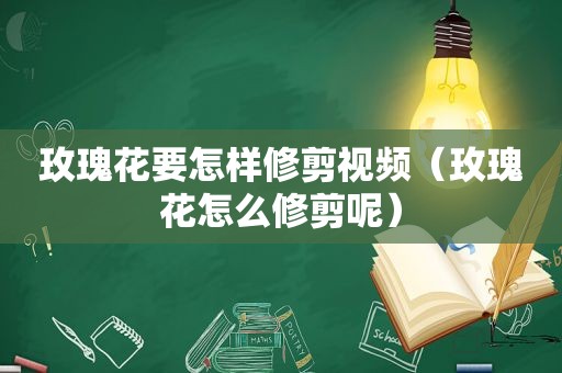 玫瑰花要怎样修剪视频（玫瑰花怎么修剪呢）