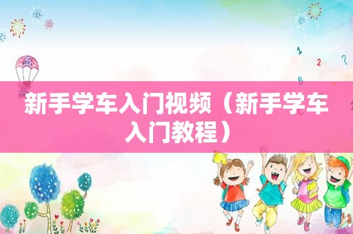 新手学车入门视频（新手学车入门教程）