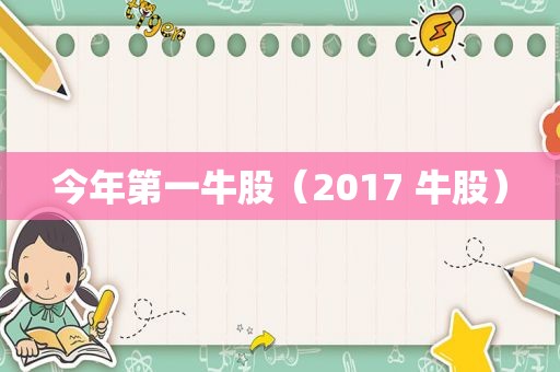 今年第一牛股（2017 牛股）