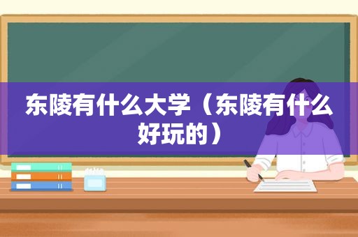 东陵有什么大学（东陵有什么好玩的）