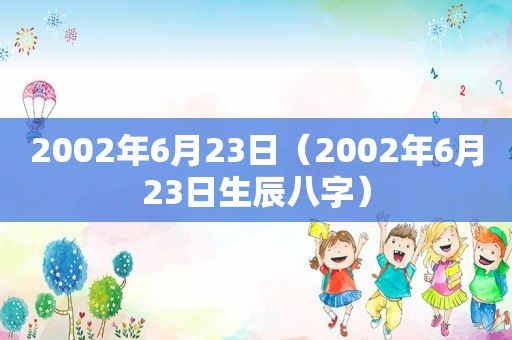 2002年6月23日（2002年6月23日生辰八字）