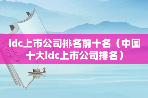 idc上市公司排名前十名（中国十大idc上市公司排名）