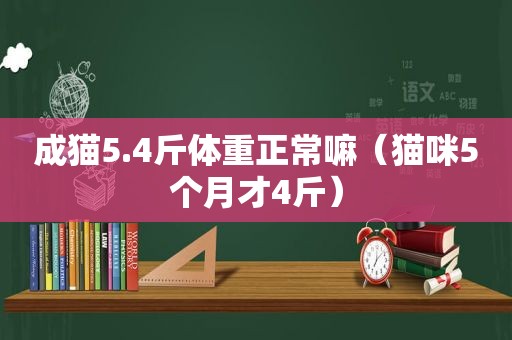 成猫5.4斤体重正常嘛（猫咪5个月才4斤）