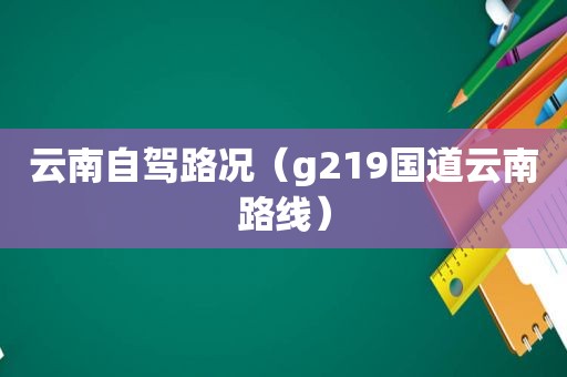 云南自驾路况（g219国道云南路线）