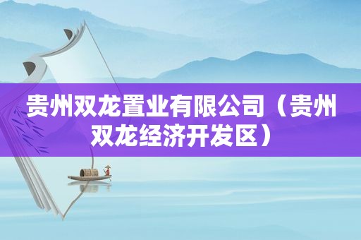 贵州双龙置业有限公司（贵州双龙经济开发区）