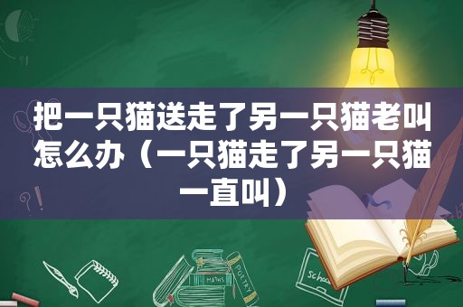 把一只猫送走了另一只猫老叫怎么办（一只猫走了另一只猫一直叫）